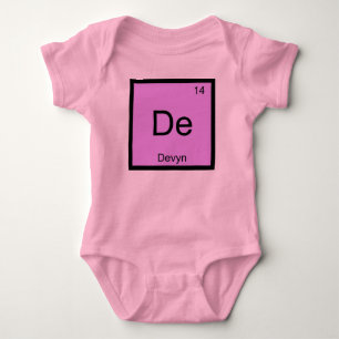 Body Para Bebé Nombre de Devyn Elemento Químico Tabla Periódica
