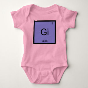 Body Para Bebé Nombre de elemento de química de Gian tabla periód