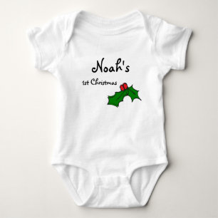 Body Para Bebé Nombre de encargo mi primer/1r navidad