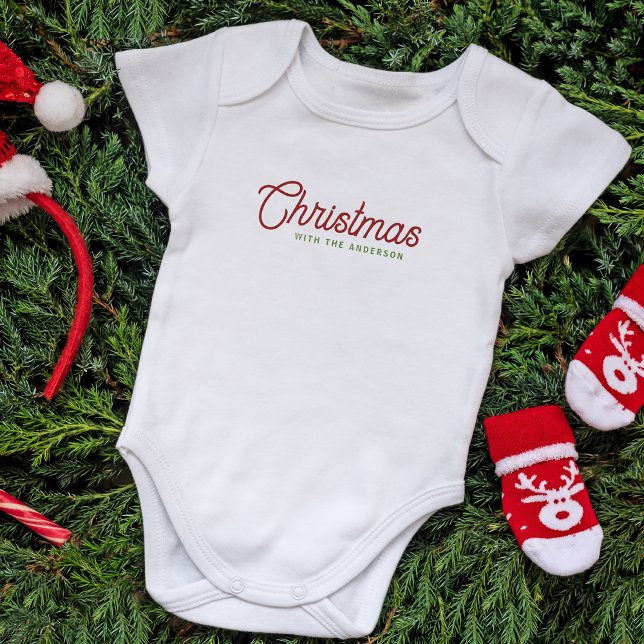 Body Para Bebé Nombre de familia de Navidades de guiones Minimali (Subido por el creador)