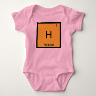 Body Para Bebé Nombre de Halston Química Elemento Tabla Periódica