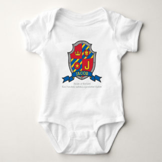 Body Para Bebé Nombre de la carta de Jacob J que significa escudo