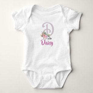 Body Para Bebé Nombre de la margarita Equipo para bebés Letra D R