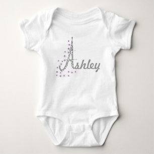 Body Para Bebé Nombre de la Torre Eiffel del personalizable