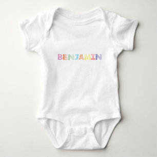 Body Para Bebé Nombre de letra de Benjamin