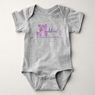 Body Para Bebé Nombre de Madeline y significa ropa de bebé