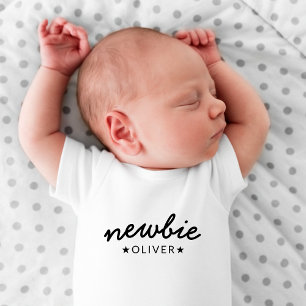 Body Para Bebé Nombre de Newbie   Moderna estilización estelar Mi