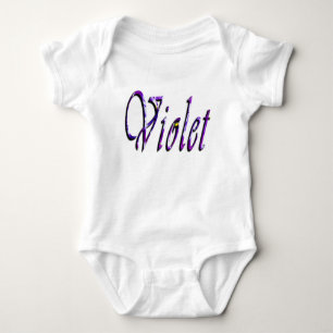 Body Para Bebé Nombre de niña Violeta, 