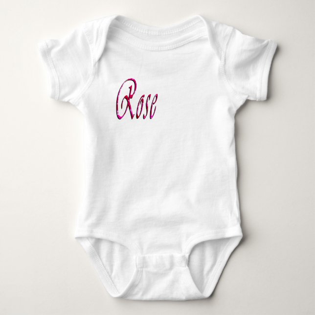 Body Para Bebé Nombre de niñas Rosa, (Anverso)