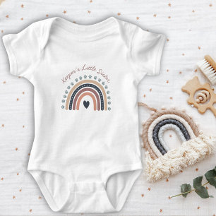 Body Para Bebé Nombre de perro arco iris corto