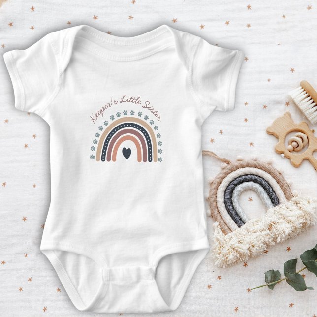 Body Para Bebé Nombre de perro arco iris corto (Subido por el creador)