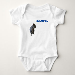 Body Para Bebé Nombre de Samuel con Aussie Quokka, traje de bebé