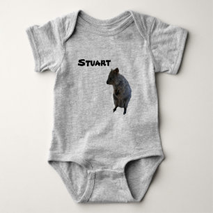 Body Para Bebé Nombre De Stuart Con Aussie Quokka, Traje Para Niñ