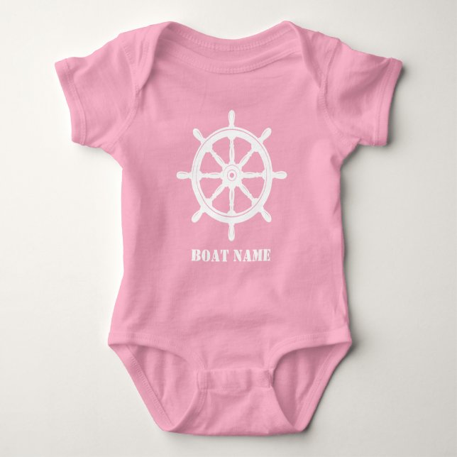 Body Para Bebé Nombre del barco o nombre de la rueda del barco Ro (Anverso)