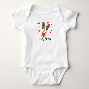 Body Para Bebé Nombre del bebé Corazón del perro