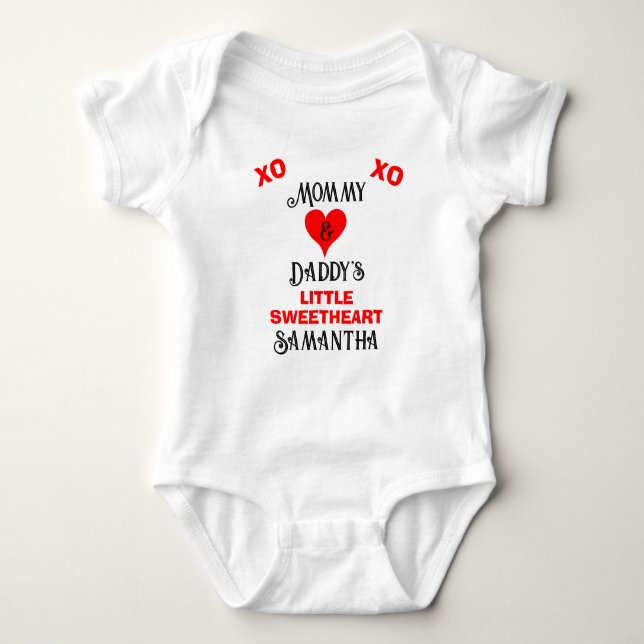 Body Para Bebé NOMBRE del bebé de mamá y papá (Anverso)