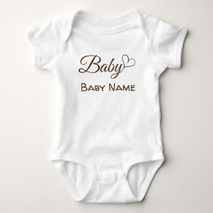 Body Para Bebé Nombre del bebé personalizado Invitación de embara