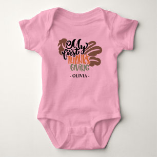 Body Para Bebé Nombre del bebé personalizado Mi primer Día de Acc