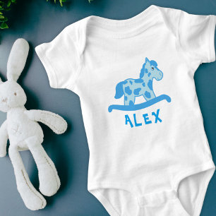 Body Para Bebé Nombre del caballo de Rocas Azules Cute