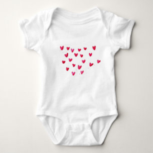 Body Para Bebé Nombre del personalizar con los corazones alegres