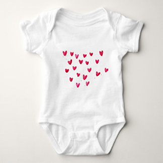 Body Para Bebé Nombre del personalizar con los corazones alegres