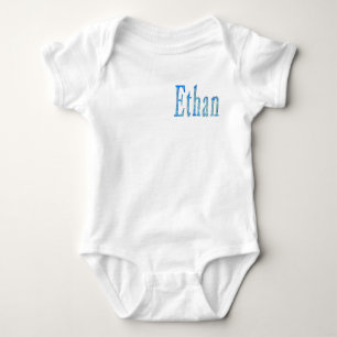 Body Para Bebé Nombre Ethan Estrellado Azul