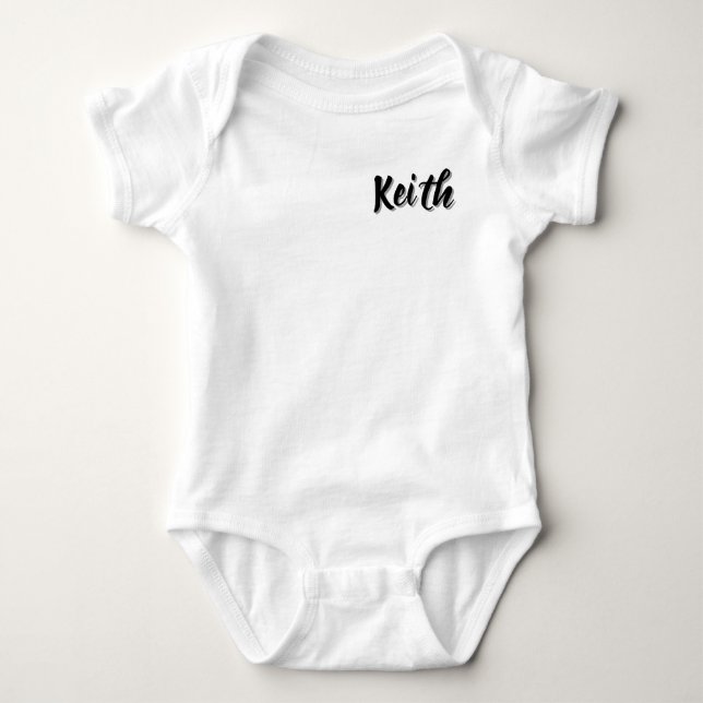 Body Para Bebé Nombre Keith bebé, (Anverso)