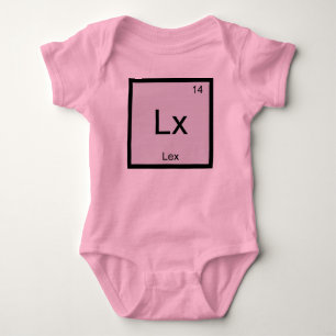 Body Para Bebé Nombre Lex Química Elemento Tabla Periódica