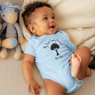 Body Para Bebé Nombre, Mi Primera Reunión Familiar 3 meses a 24 m