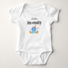 Body Para Bebé Nombre minimalista bebé niña /divertido 