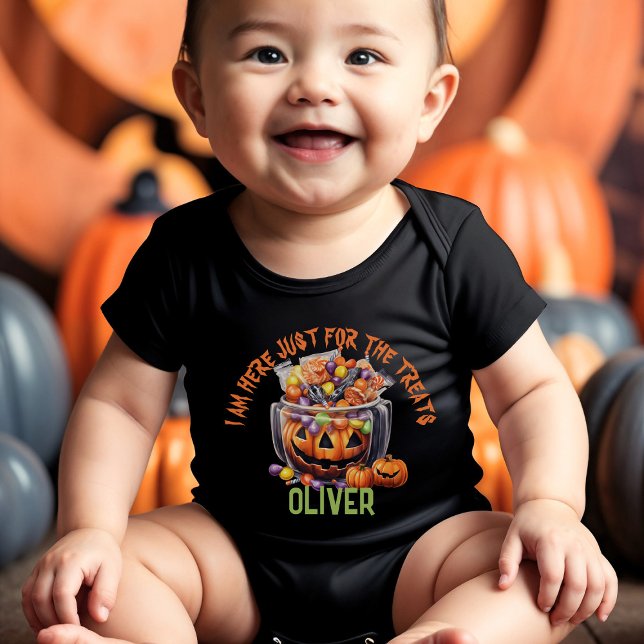 Body Para Bebé Nombre Naranja Cute Tratamientos de Halloween de C (Subido por el creador)