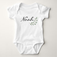 Nombre Noah Revelar Romper Hoja Natural Recién Nac