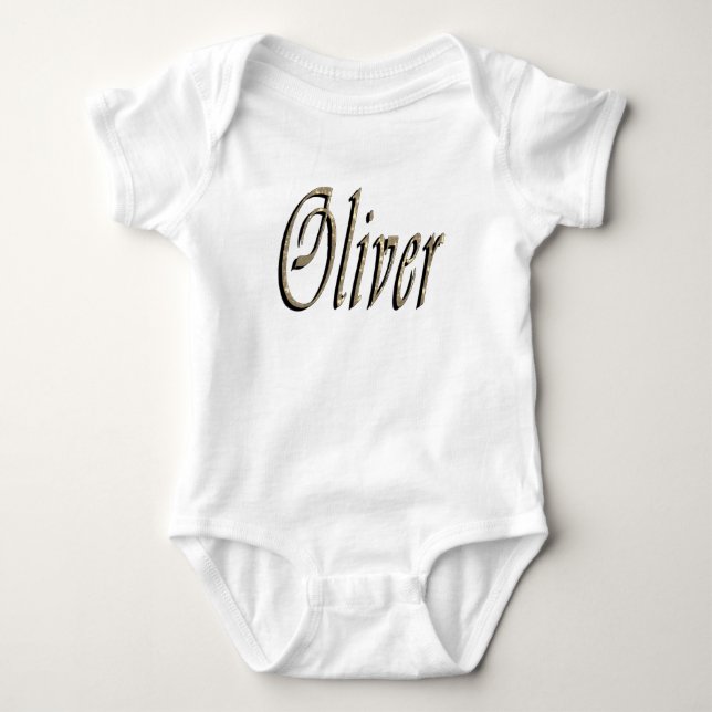Body Para Bebé Nombre Oliver,  (Anverso)