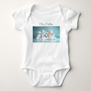 Body Para Bebé Nombre personalizado Baby Zebra con todos sus amig