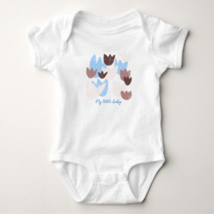 Body Para Bebé Nombre personalizado bebé niño floral primavera 