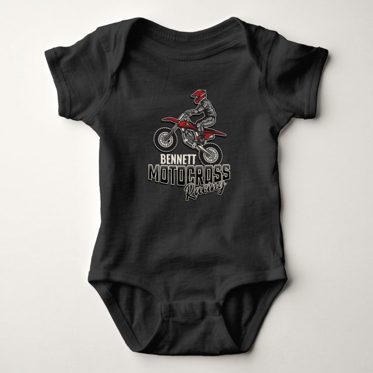 sábado respuesta Portavoz Body Para Bebé NOMBRE personalizado Carreras Motocross de ciclism |  Zazzle.es