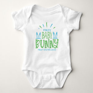 Body Para Bebé Nombre personalizado Conejo Bebé Dulce Primeros Hu