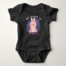 Nombre personalizado Conejo de acuarela Baby Showe