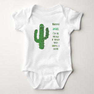 Body Para Bebé Nombre personalizado de Cactus Happy Day of the De
