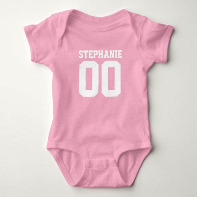 Body Para Bebé Nombre personalizado de la niña personalizado de J (Anverso)