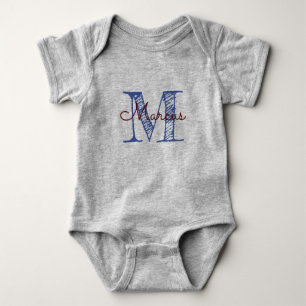 Body Para Bebé Nombre personalizado de monograma