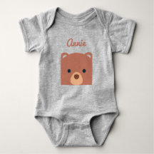 Nombre personalizado de oso marrón cuerdo | Traje 