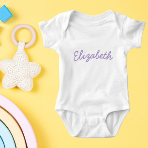 Body Para Bebé Nombre personalizado de script mínimo