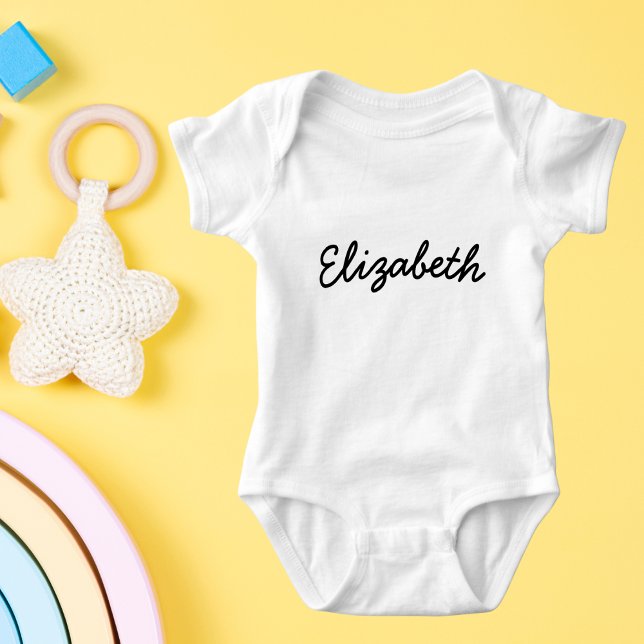 Body Para Bebé Nombre personalizado de script mínimo (Subido por el creador)