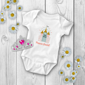 Body Para Bebé Nombre personalizado del castillo de princesas mág