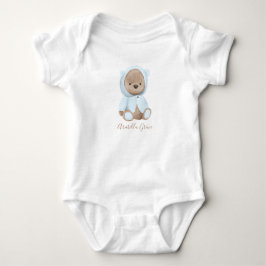Body Para Bebé Nombre personalizado del oso de peluche azul turbi