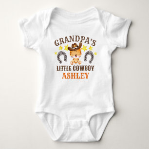 Body Para Bebé Nombre personalizado del pequeño vaquero del abuel