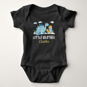 Body Para Bebé Nombre Personalizado Dinosaurio Hermanito