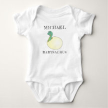 Nombre personalizado en adorable dinosaurio recién