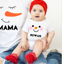 Body Para Bebé Nombre personalizado Familia de coincidencias de S